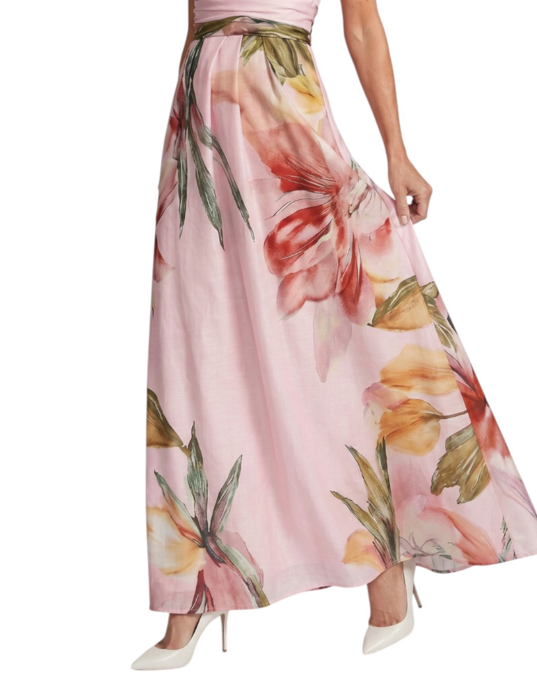 Hester | Rochie Maxi cu Bretele și Fustă Fluidă