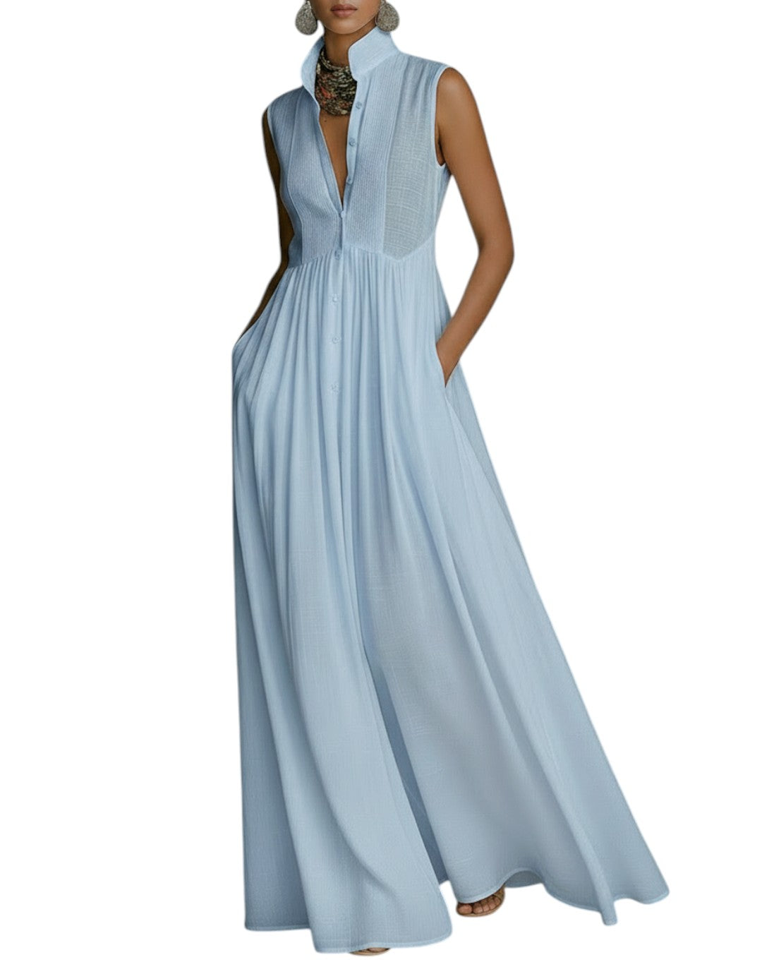 Kiera - Rochie maxi minimalistă
