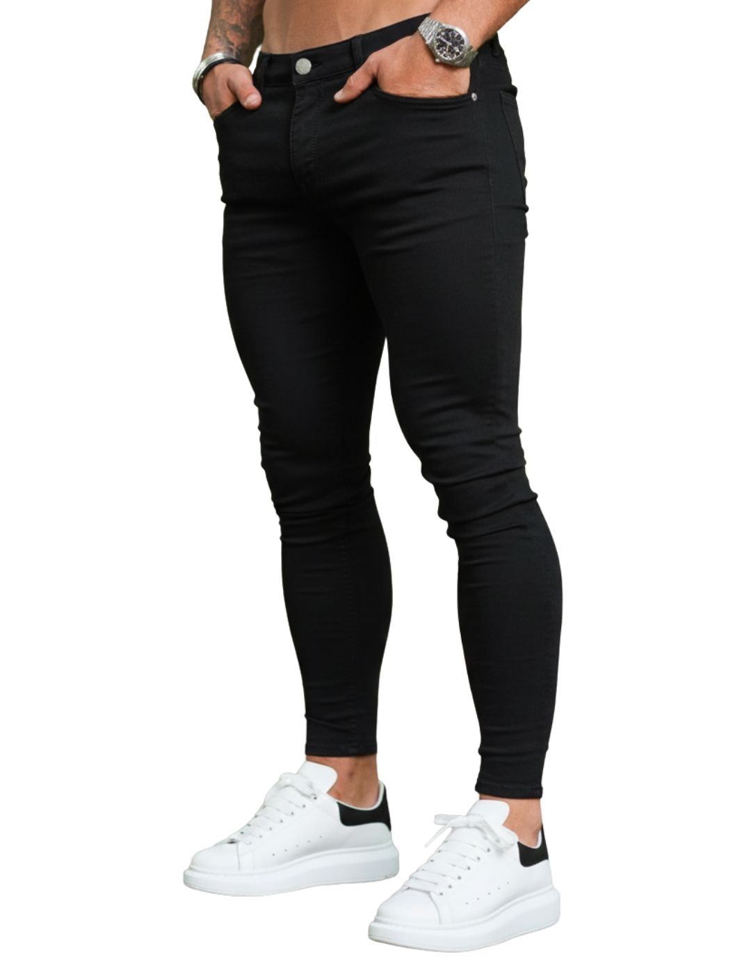 Blugi Negri Slim Fit