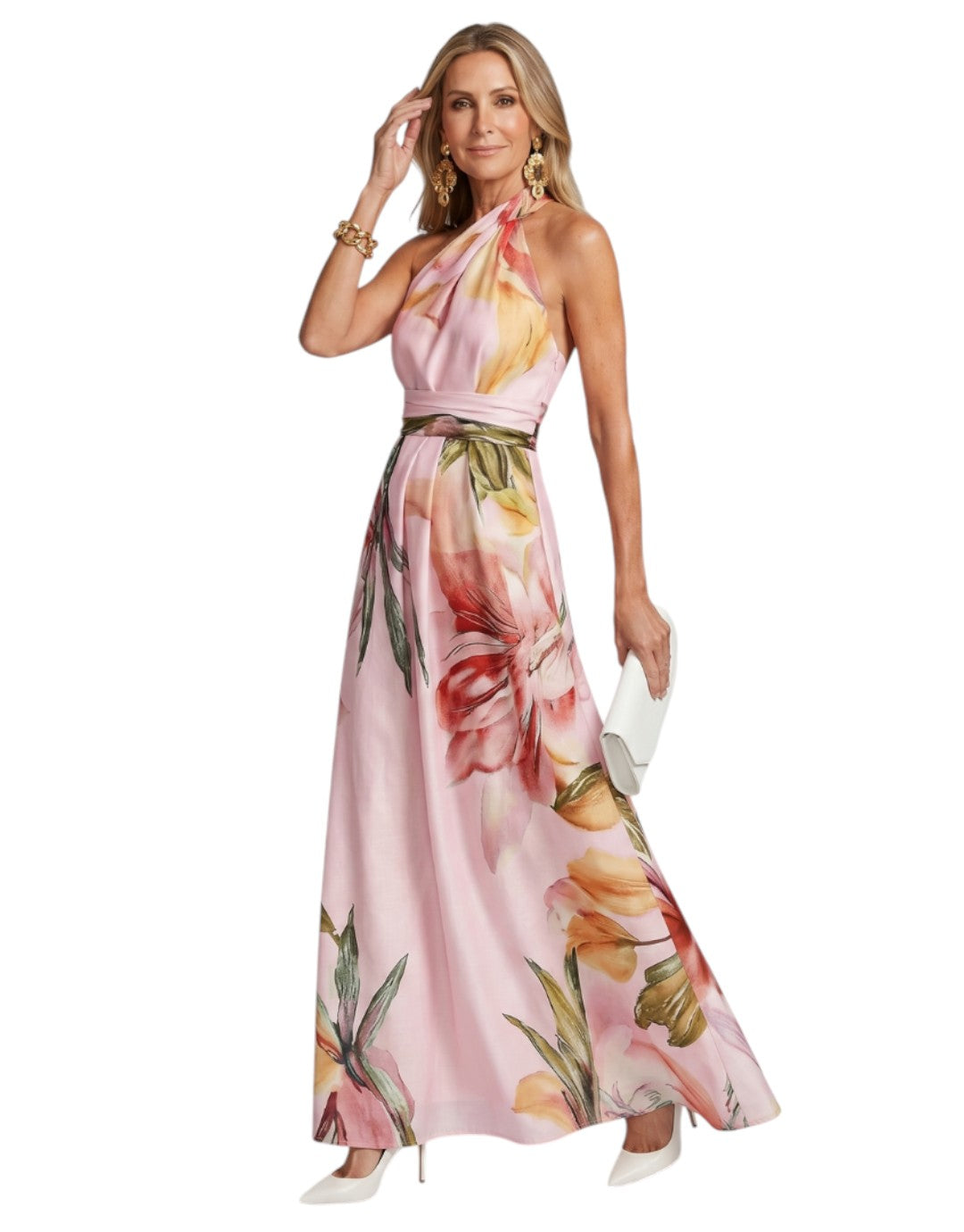 Hester | Rochie Maxi cu Bretele și Fustă Fluidă