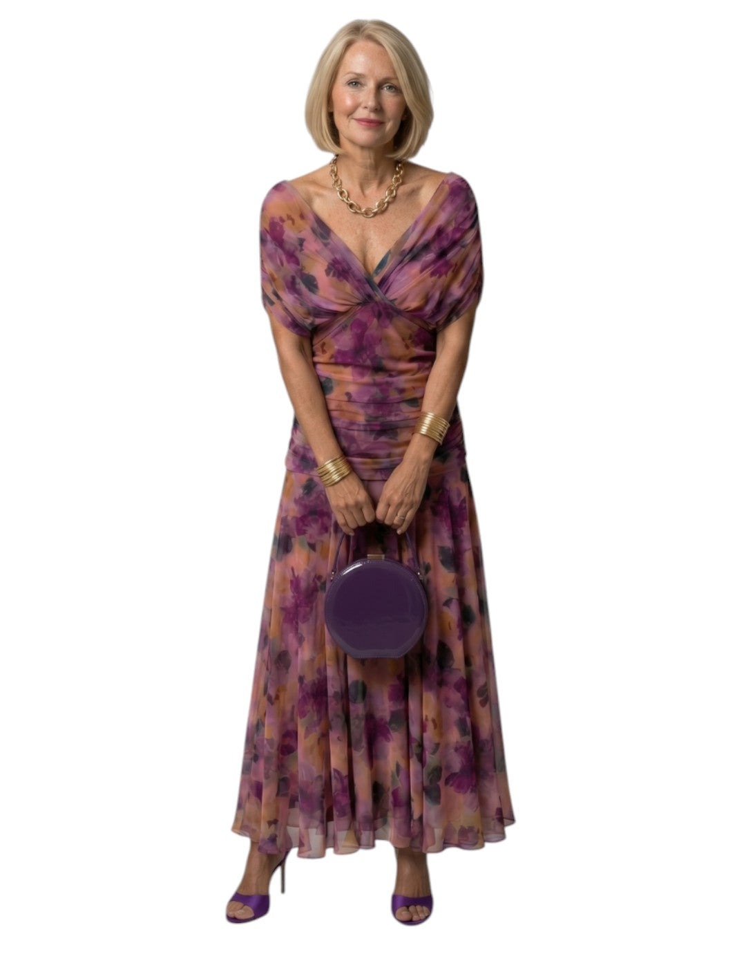 Calen | Rochie Midi cu Umeri Decupați