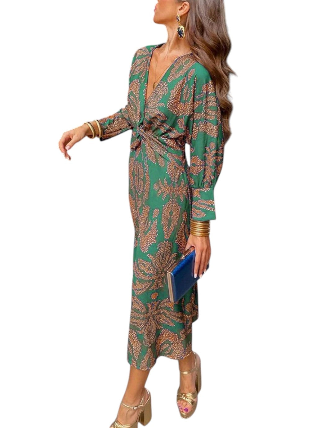Harper | Rochie elegantă cu mâneci lungi și imprimeu floral