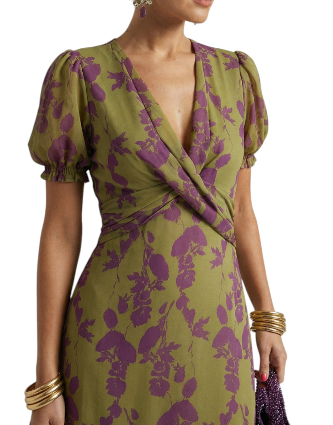 Virel | Rochie Midi Relaxată cu Model Floral