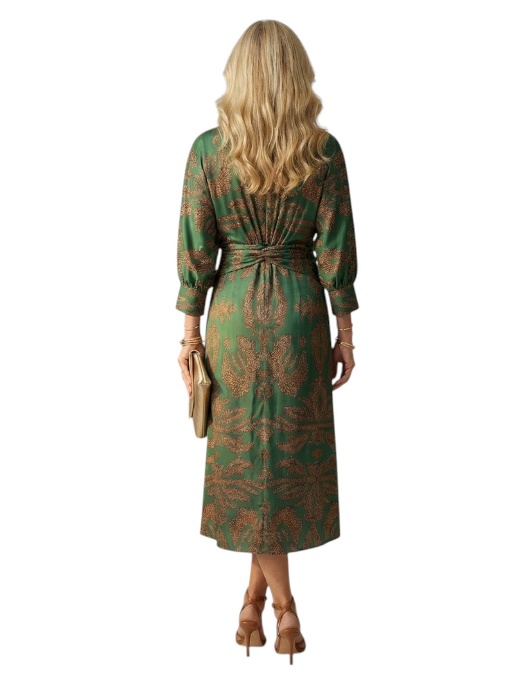 Lune | Rochie Midi cu Înfășurare Naturală