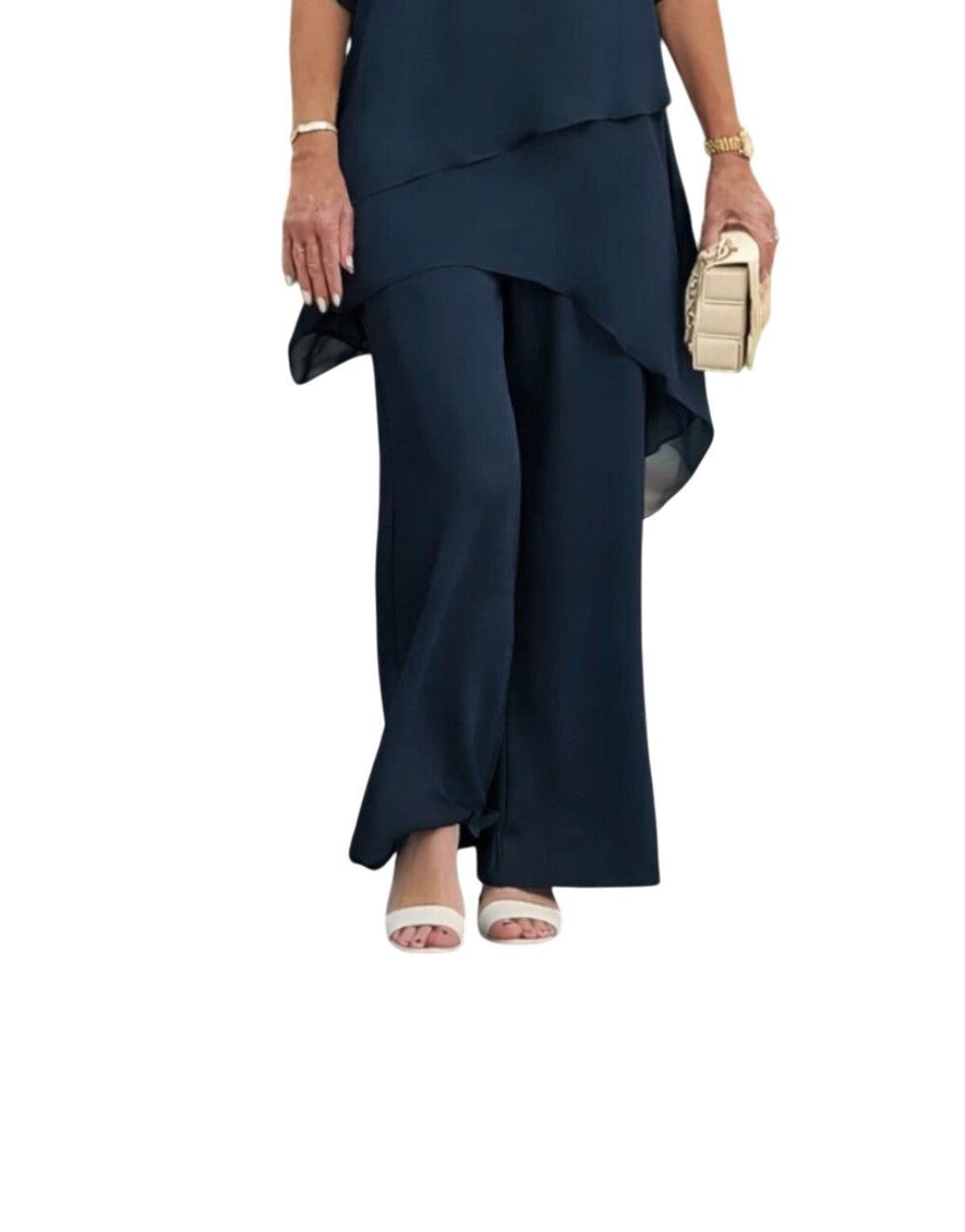Ingrid – Bluză și pantaloni din șifon
