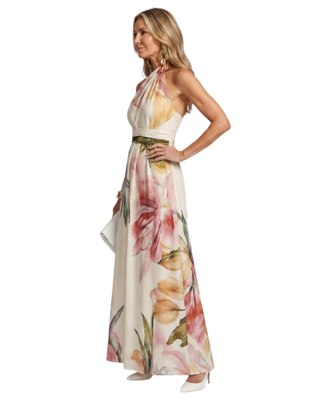 Hester | Rochie Maxi cu Bretele și Fustă Fluidă