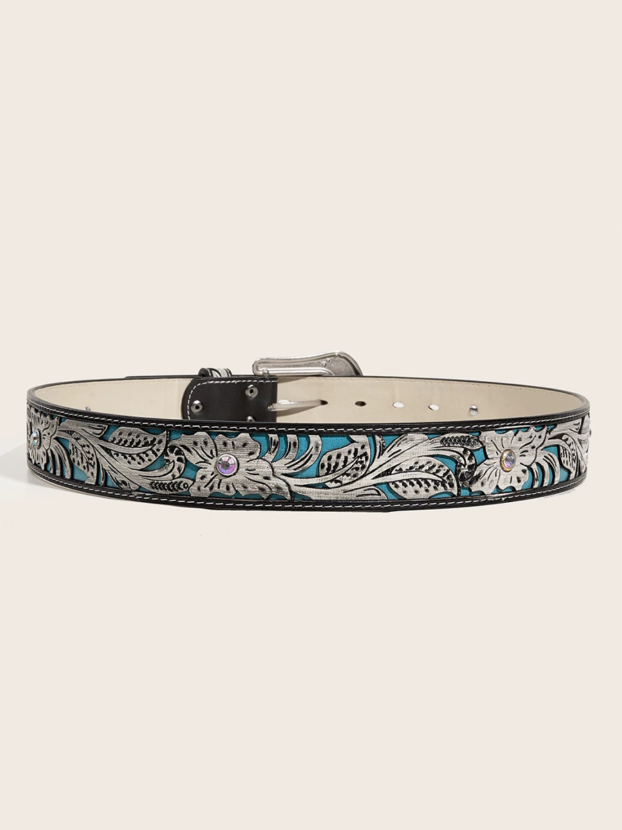 Curea Personalizată din Piele PU cu Rhinestones pentru Femei - Model MDA0495H9T
