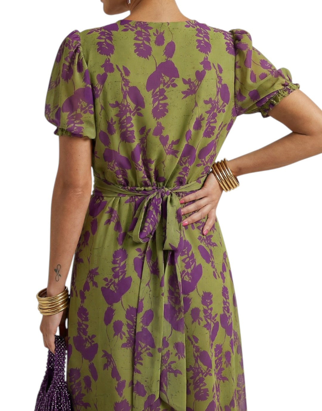 Virel | Rochie Midi Relaxată cu Model Floral