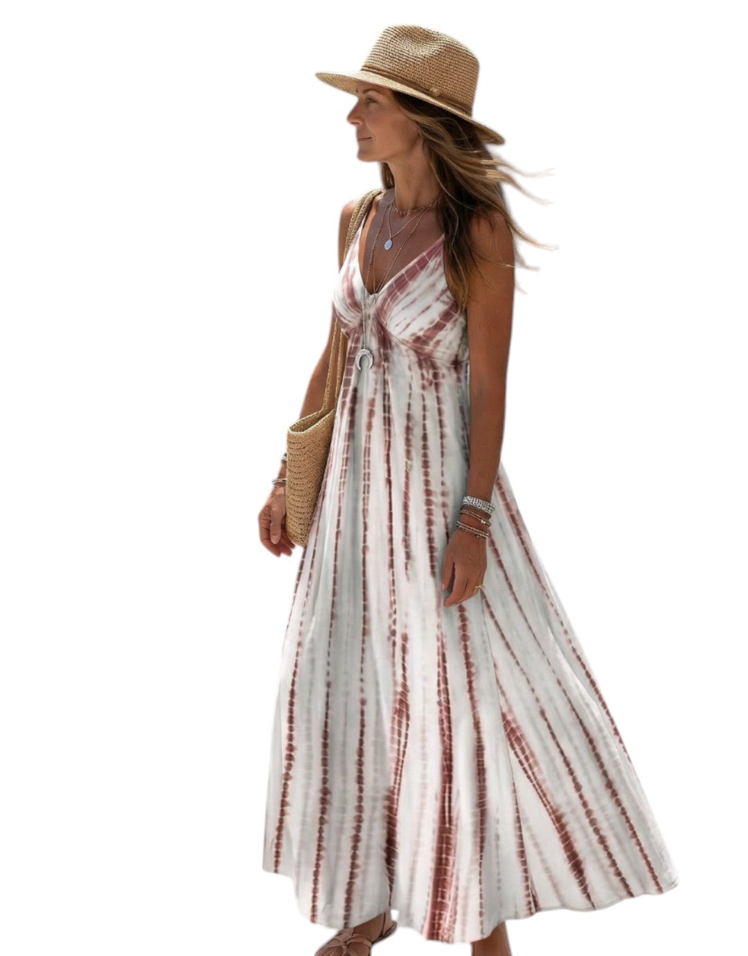 Karys | Rochie Midi Casual cu Vopsire Moale