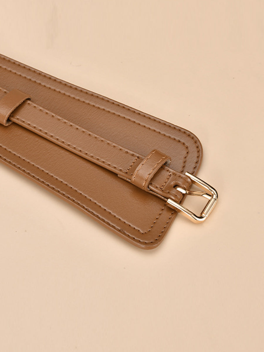 Centură Largă pentru Femei din Piele Ecologică cu Design Harness - MDA0168H9Y