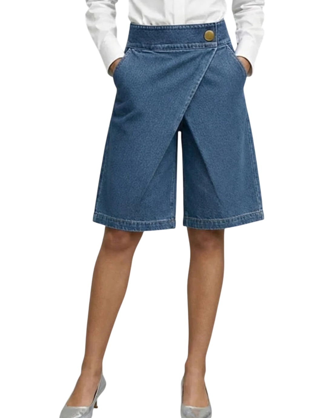 Calla - Fustă-pantalon denim modernă