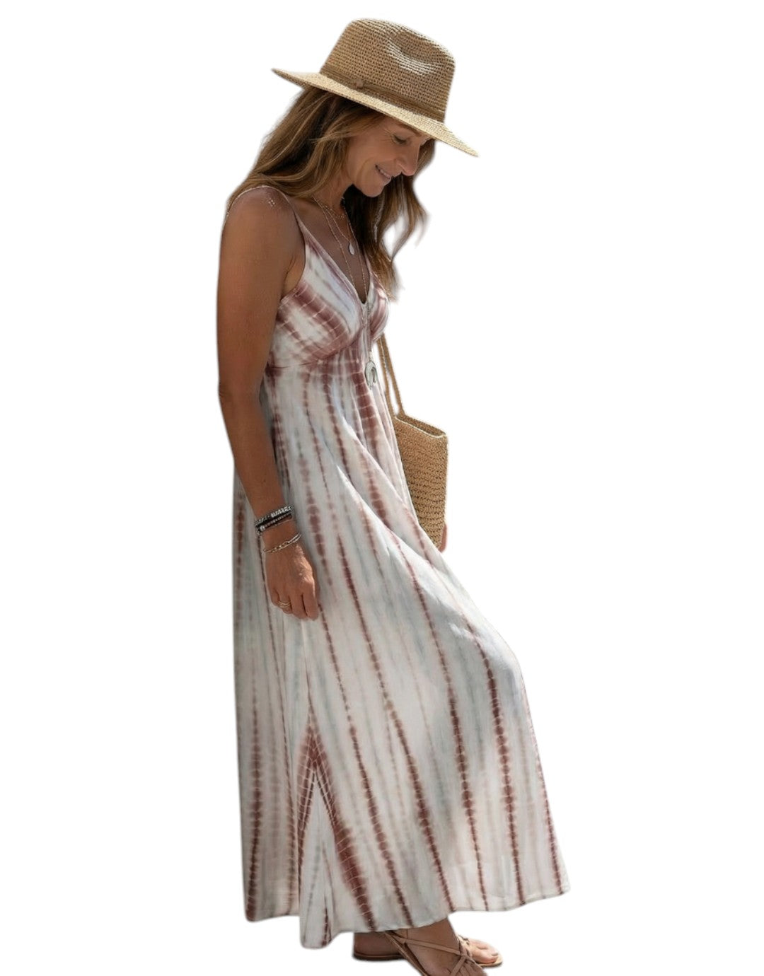 Karys | Rochie Midi Casual cu Vopsire Moale