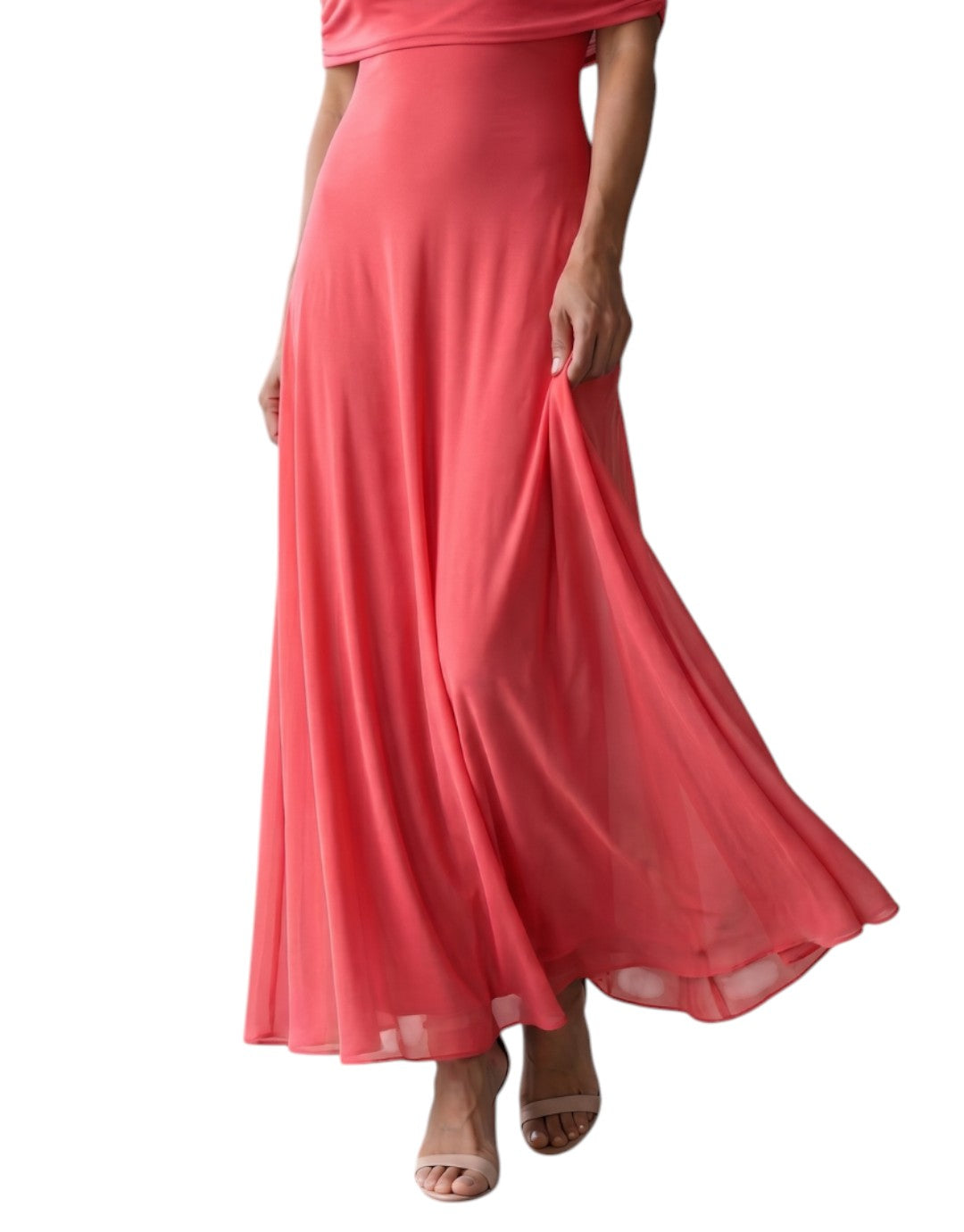 Iunie | Rochie Midi Drapată cu Umeri Decupați