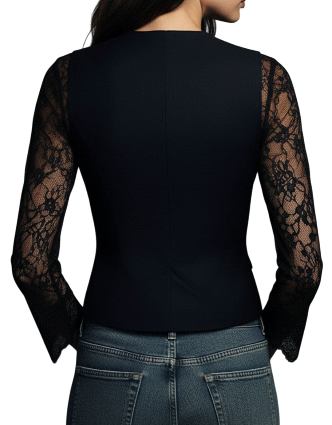 Evangeline - Vestă blazer elegantă din dantelă