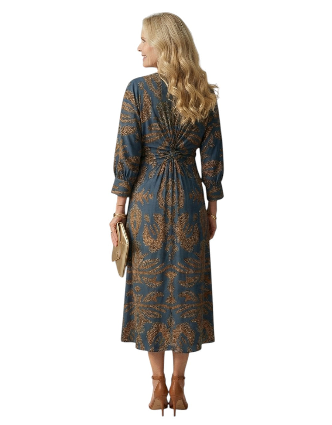 Lune | Rochie Midi cu Înfășurare Naturală