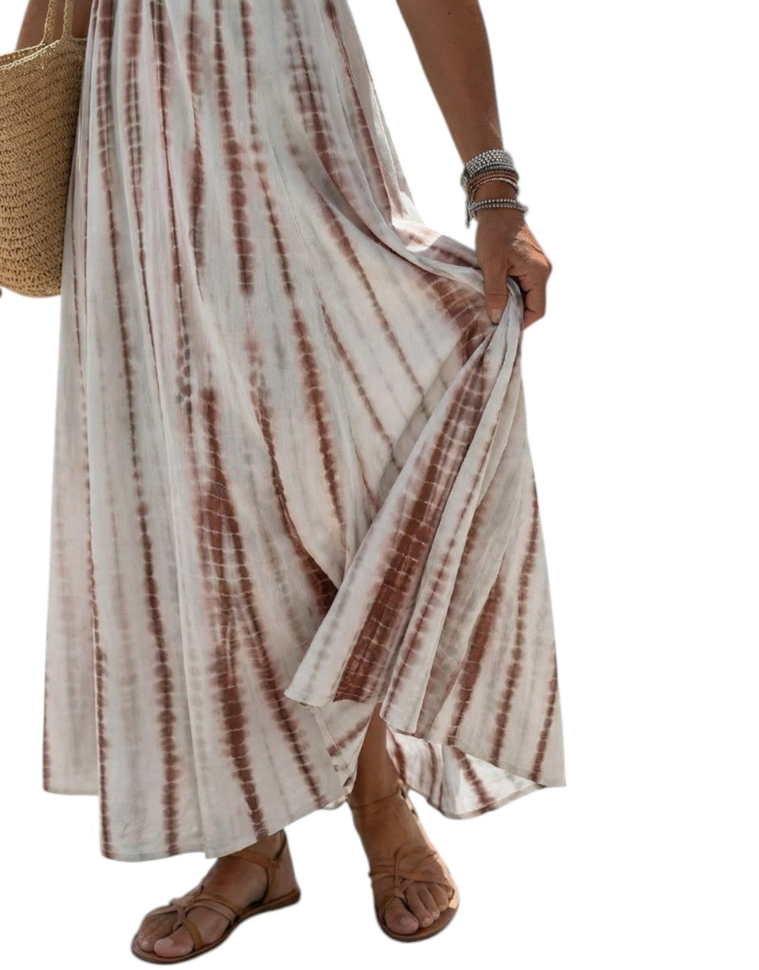 Karys | Rochie Midi Casual cu Vopsire Moale