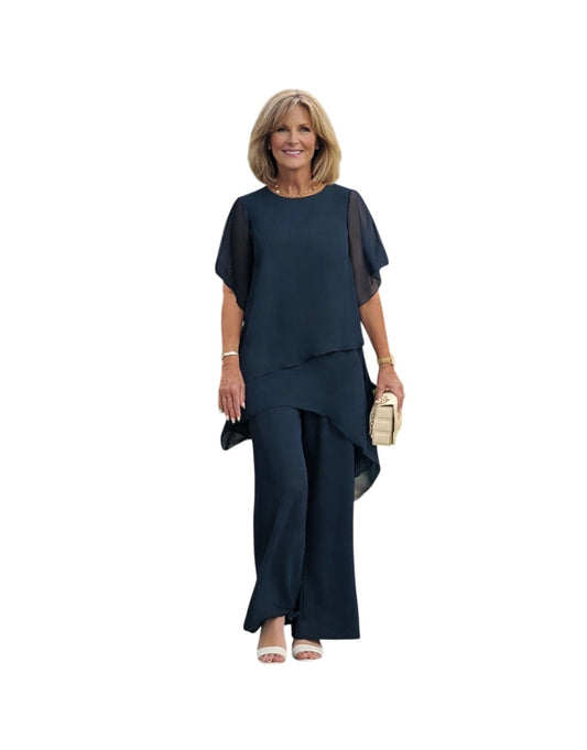 Ingrid – Bluză și pantaloni din șifon