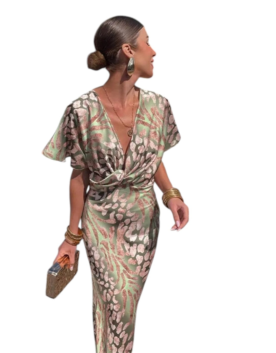 Melisande - Rochie midi cupru