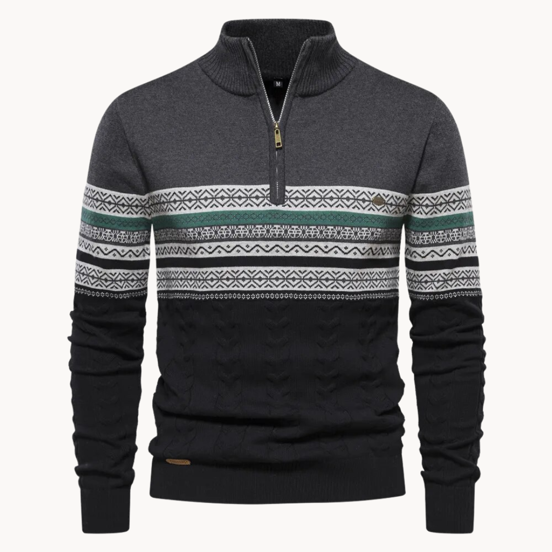 Pulover Eleganță Zip
