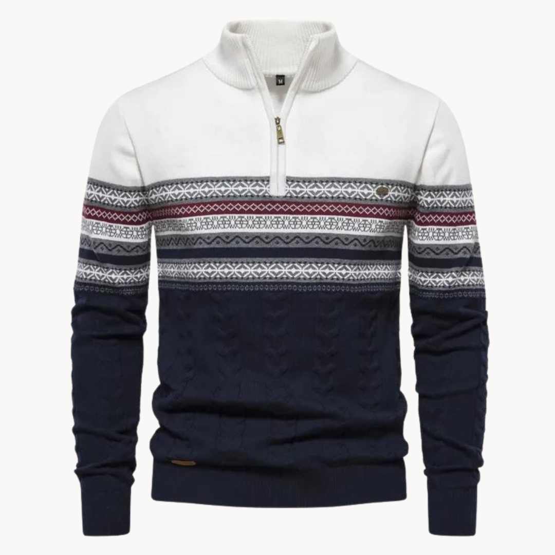 Pulover Eleganță Zip