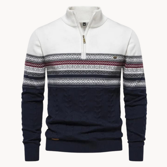 Pulover Eleganță Zip