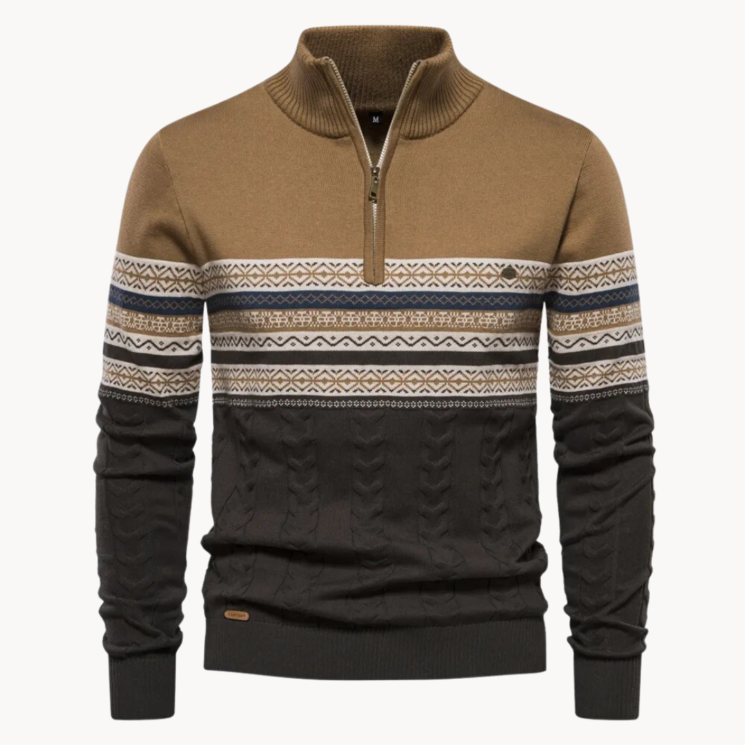 Pulover Eleganță Zip