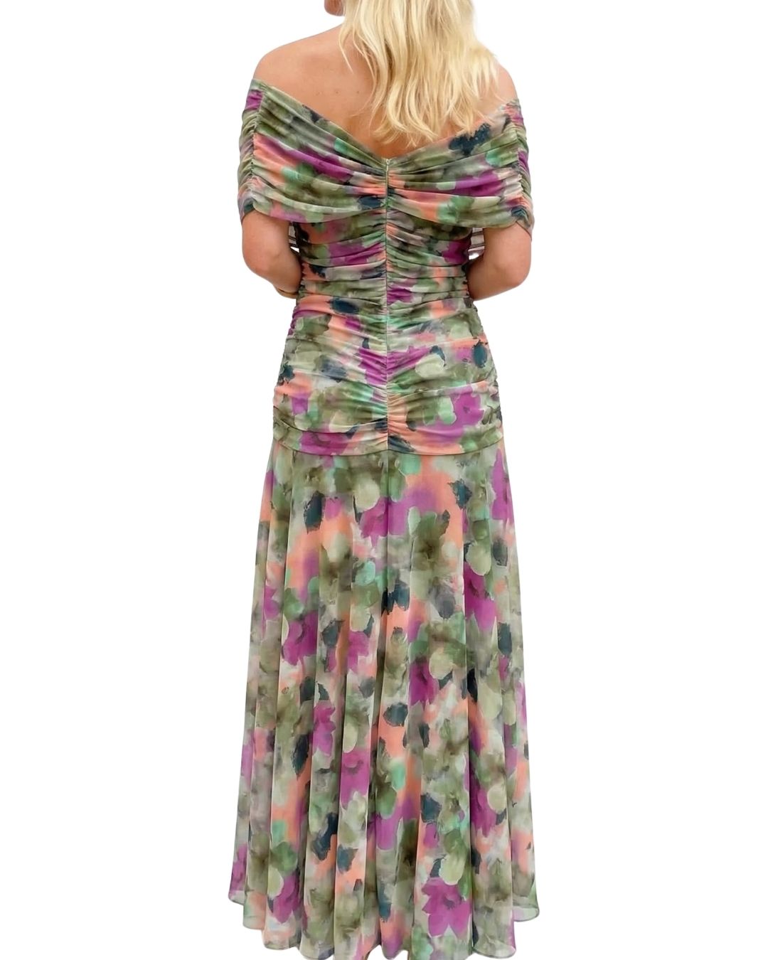 Rochie Maxi Fluidă cu Decolteu în V