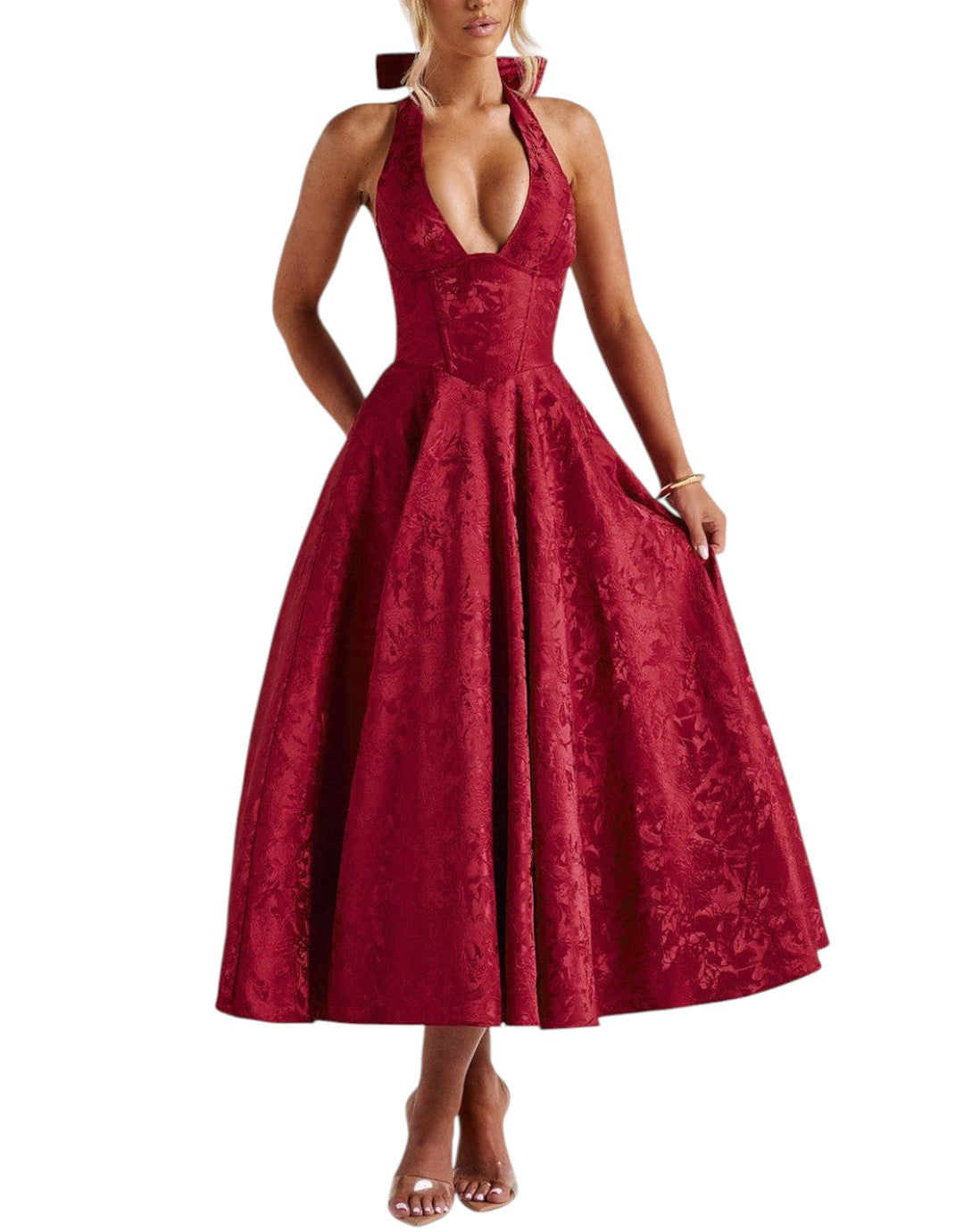 Maya | Rochie Midi Elegantă în Galben Limon