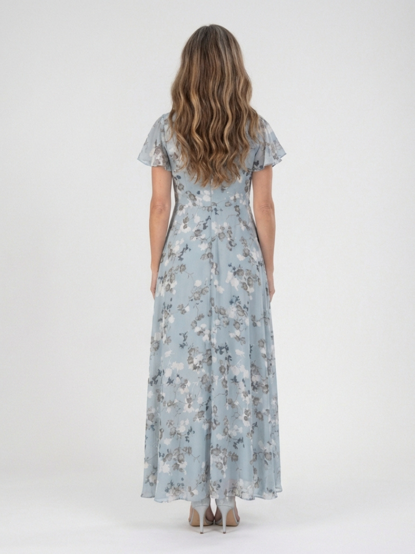 Ismeria | Rochie Maxi Floral din Chiffon