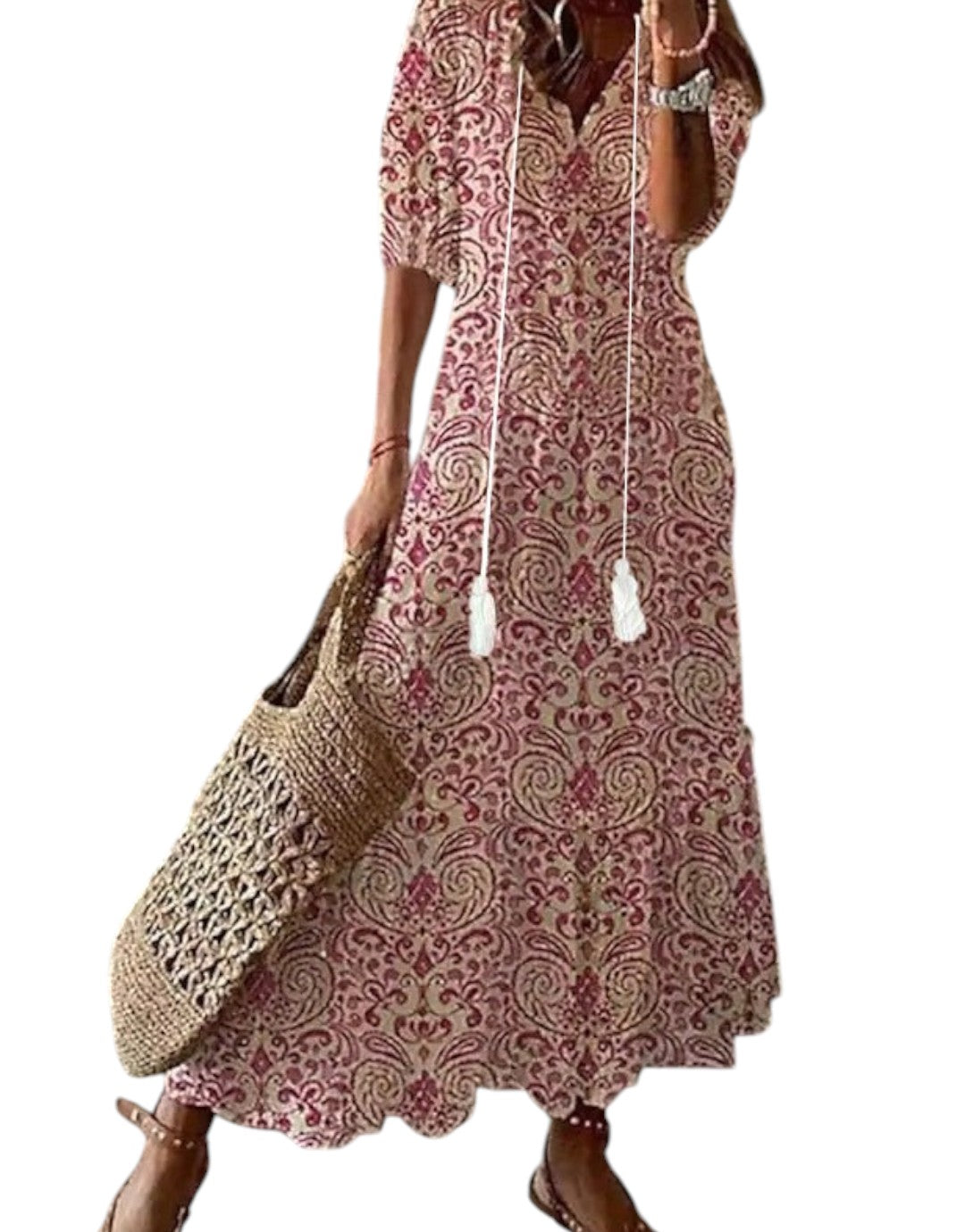 Noor | Rochie maxi de vară Boho Vintage