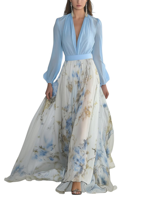 Isolde - Rochie maxi florală splendidă
