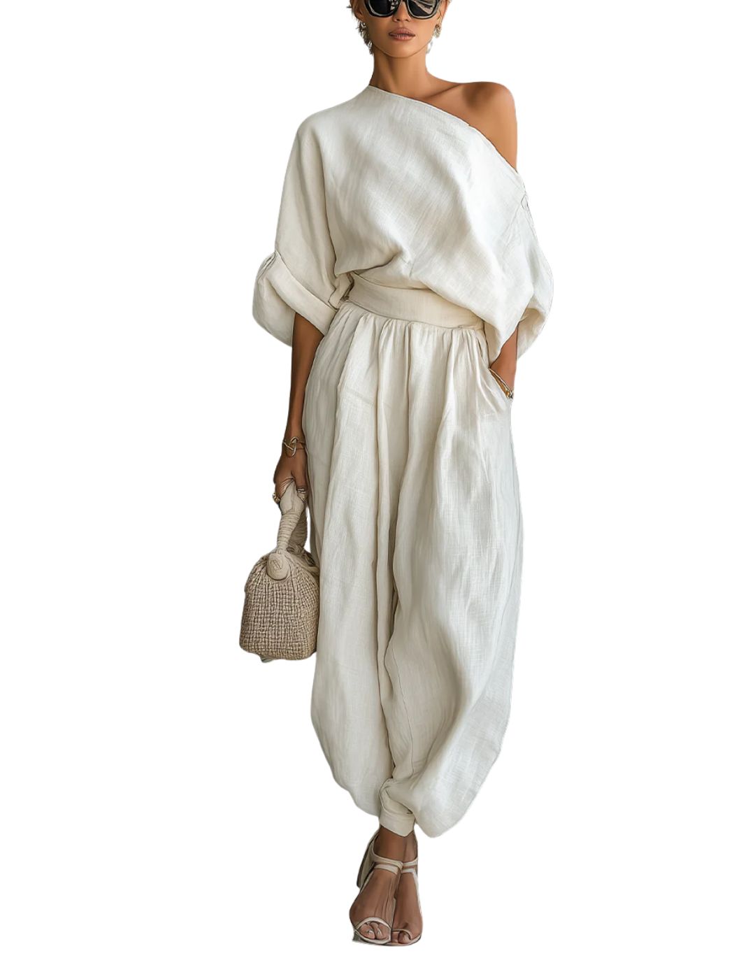 Set Elegant Off-Shoulder din 2 Piese