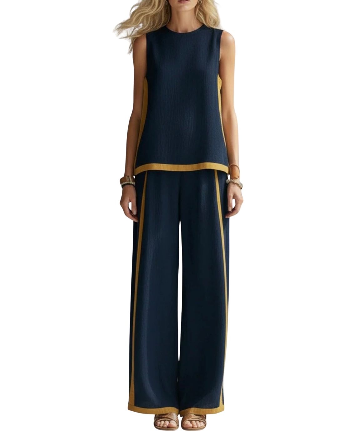 Set Elegant Lejer – Top și Pantaloni