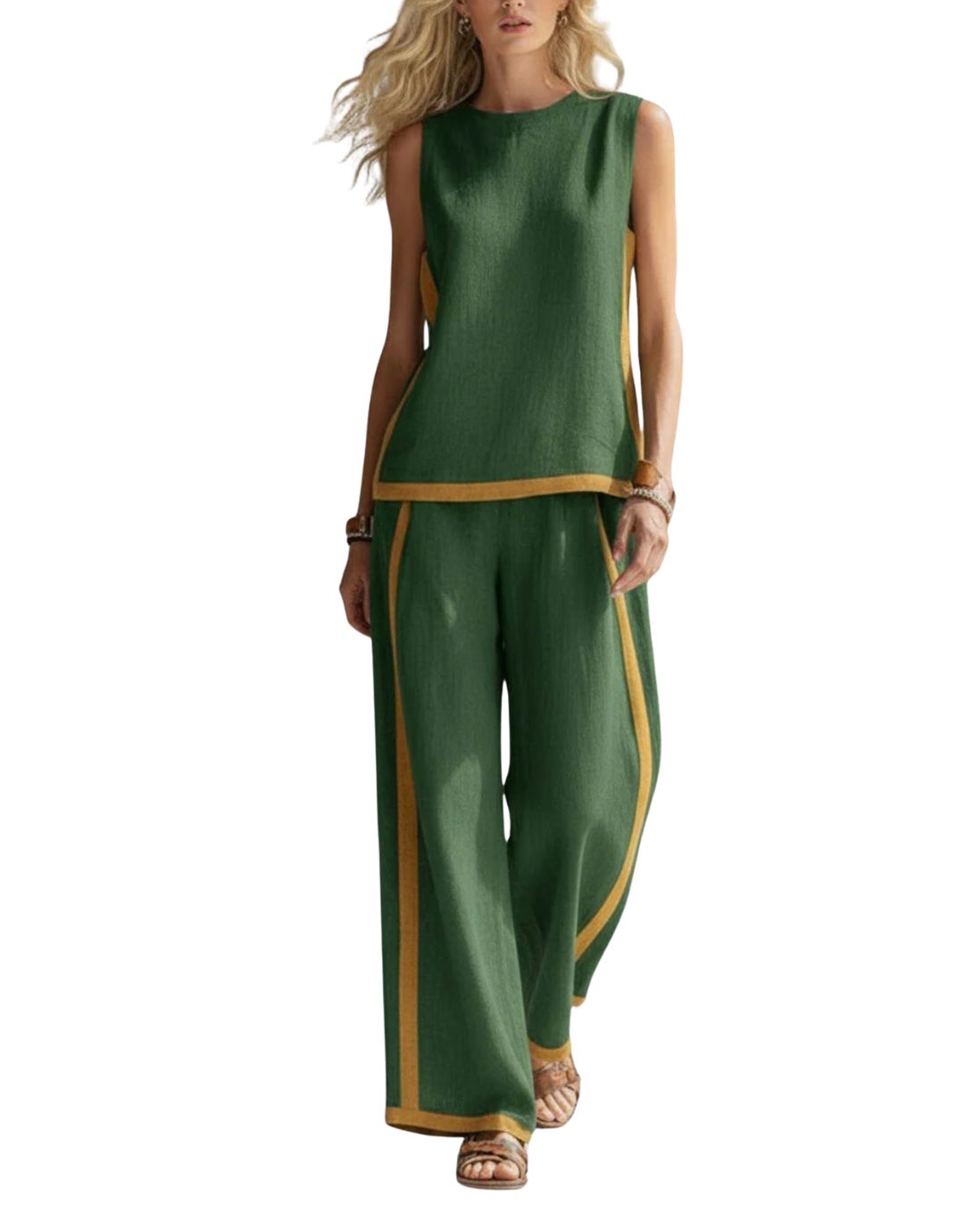 Set Elegant Lejer – Top și Pantaloni