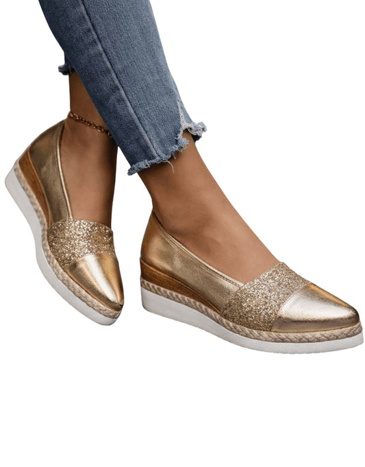 Pantofi cu platformă și sclipici