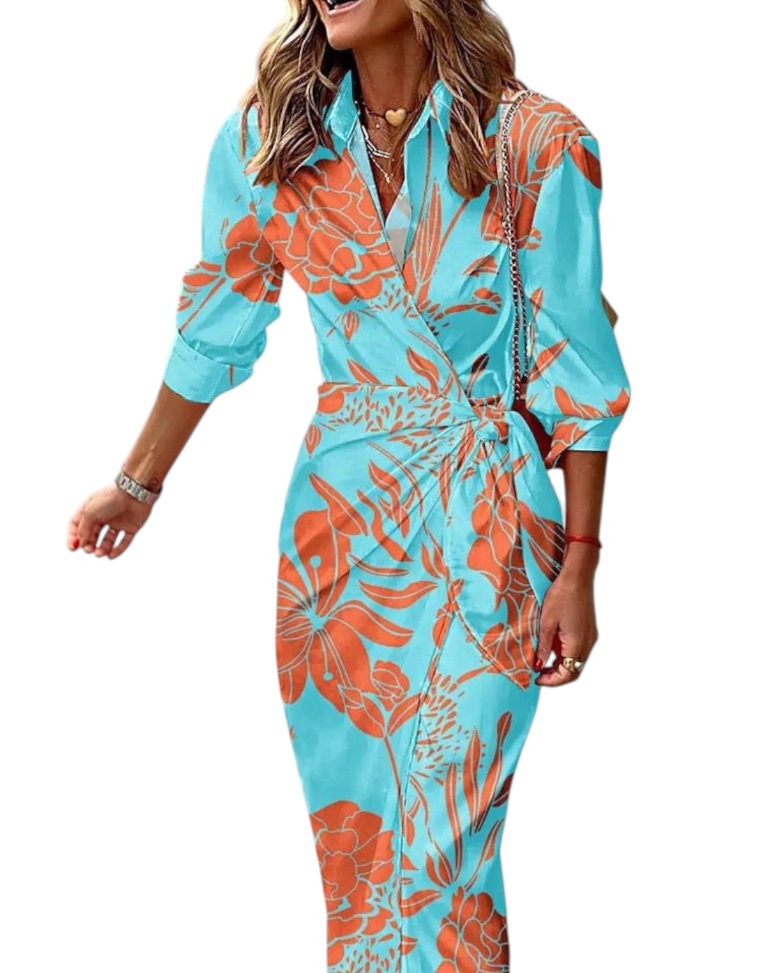 Amelia | Rochie Înfășurată Imprimată