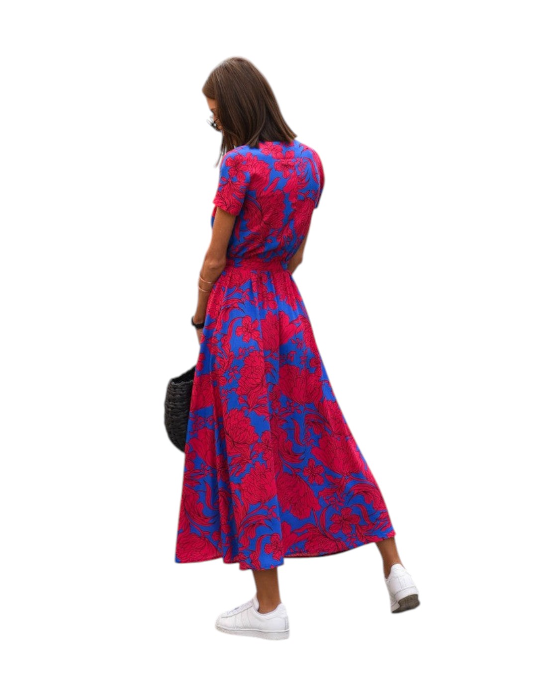 Talia | Rochie Florală Elegantă cu Decolteu în V
