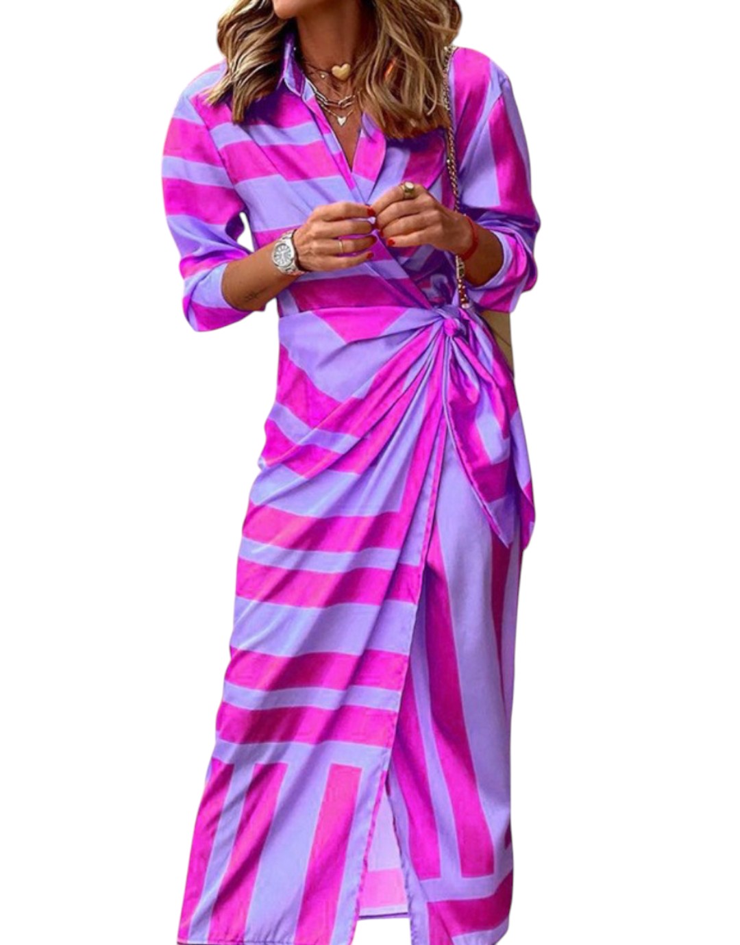 Amelia | Rochie Înfășurată Imprimată