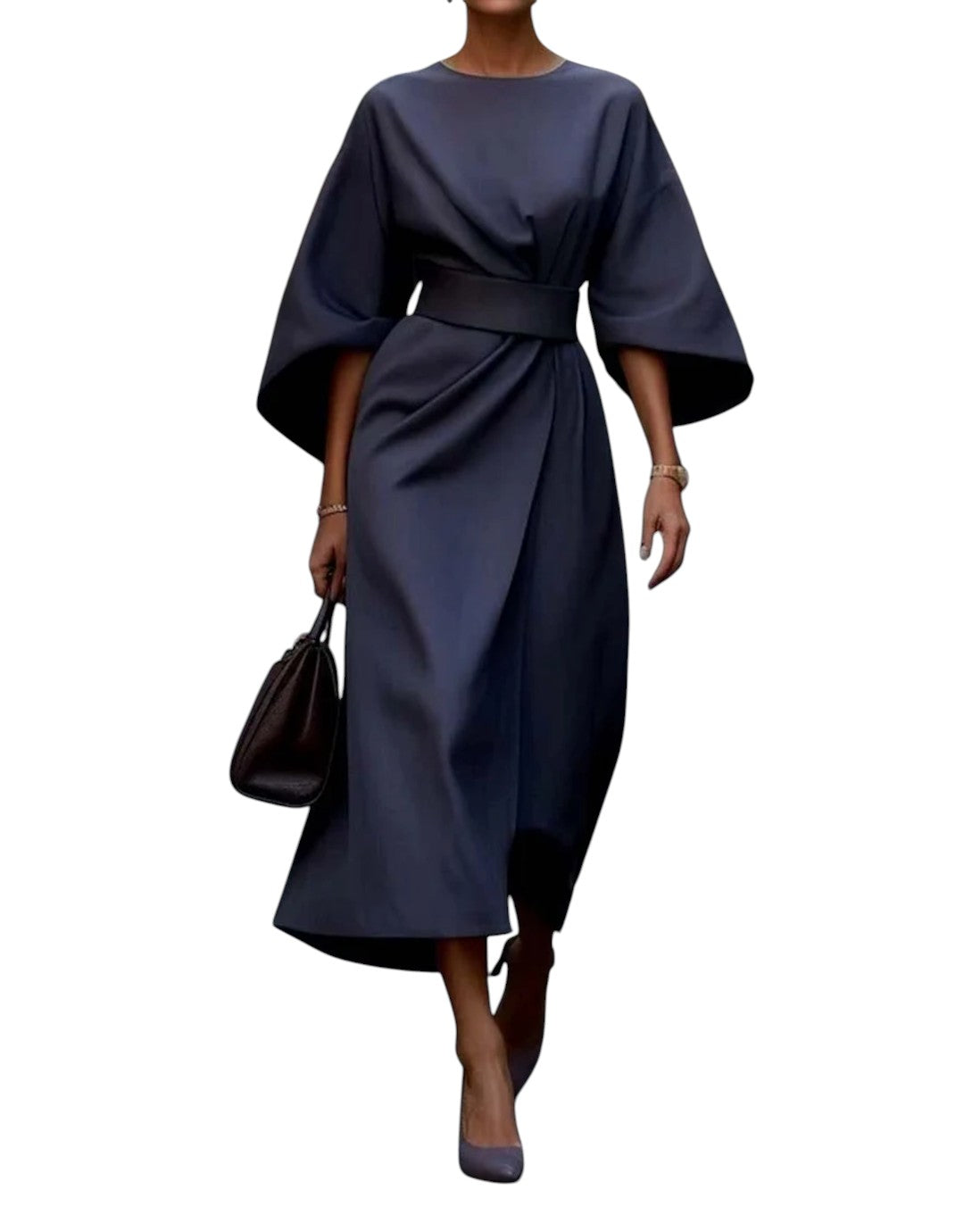 Maya | Rochie Elegantă cu Mâneci Tip Lanternă