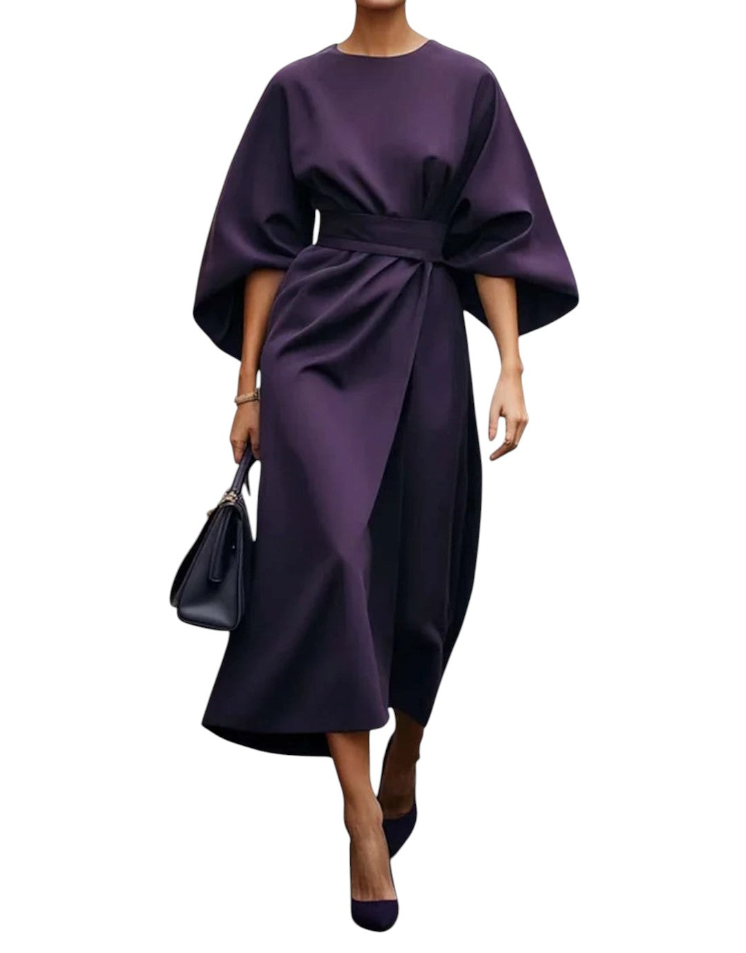 Maya | Rochie Elegantă cu Mâneci Tip Lanternă