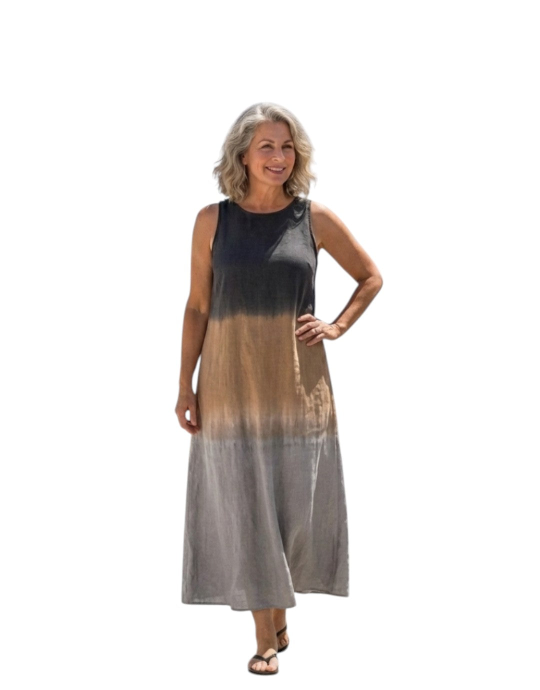 Sorelle | Rochie Midi Ombre fără Mâneci