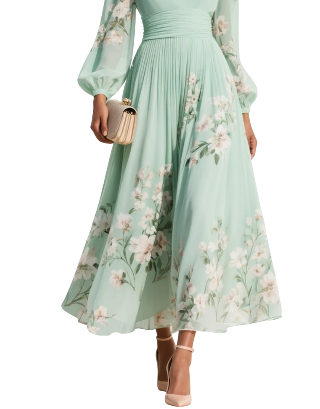 Elara - Rochie midi florală