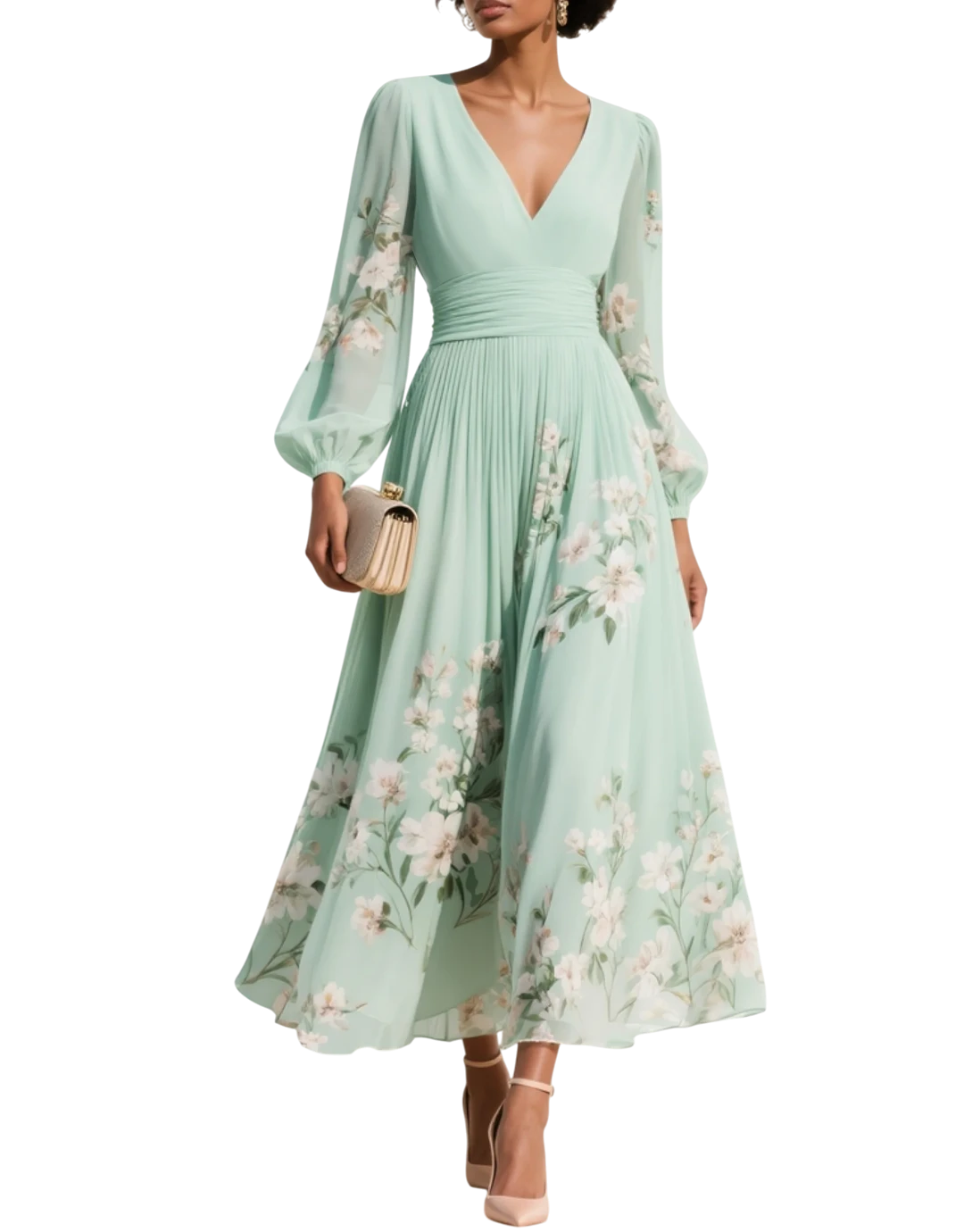 Elara - Rochie midi florală
