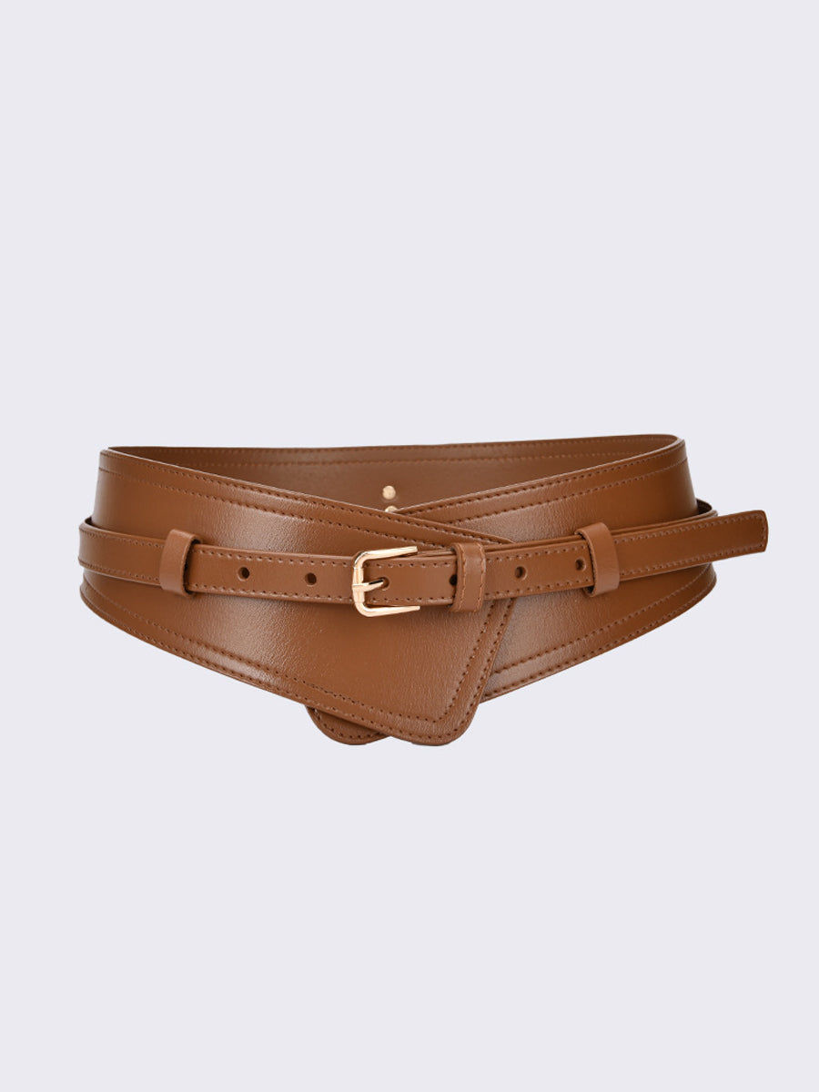 Centură Largă pentru Femei din Piele Ecologică cu Design Harness - MDA0168H9Y