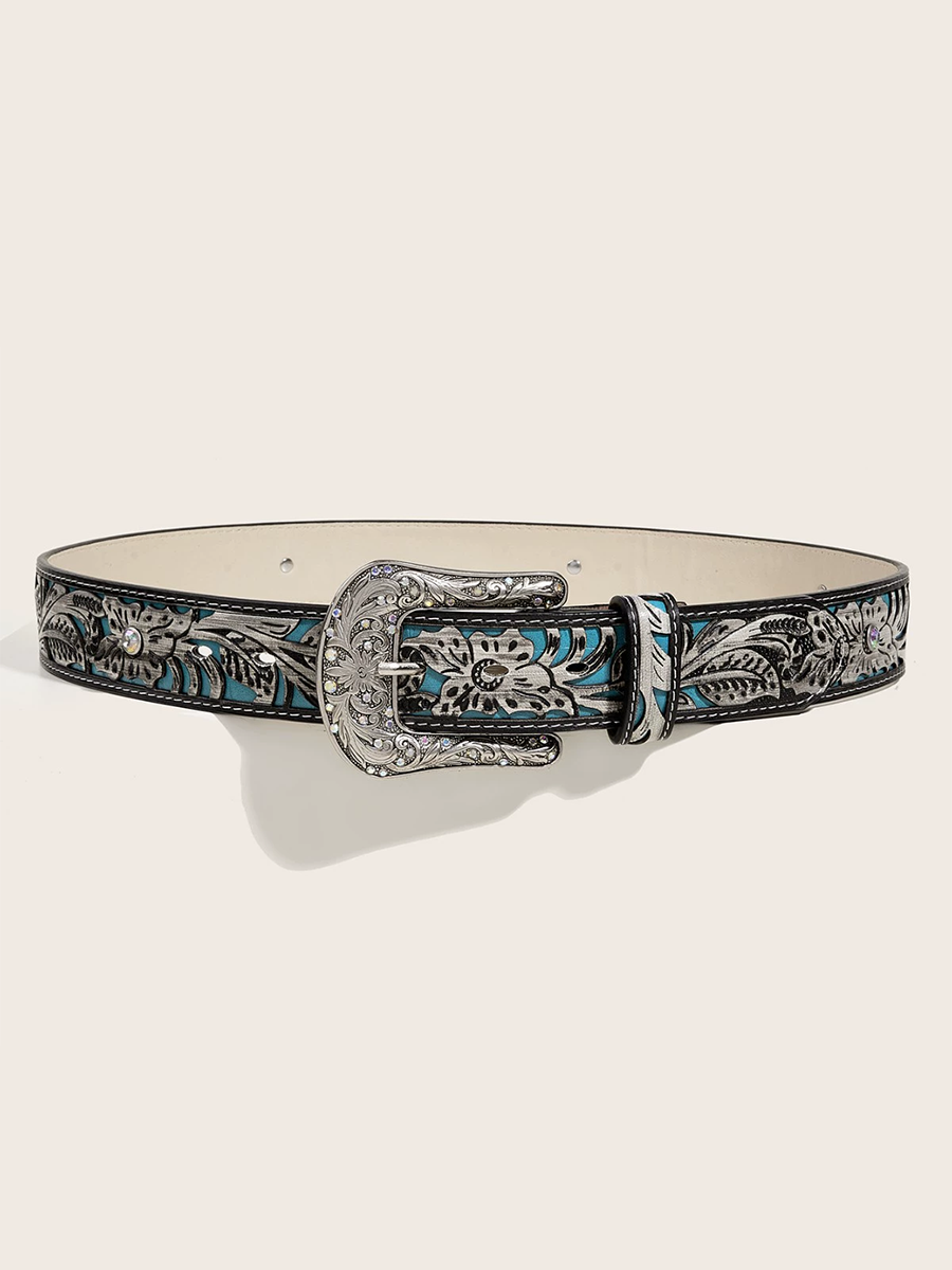 Curea Personalizată din Piele PU cu Rhinestones pentru Femei - Model MDA0495H9T
