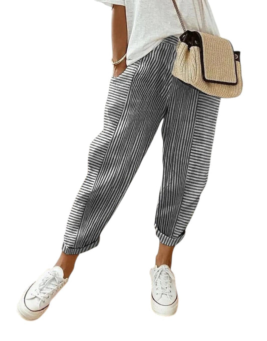 Lumina - Pantaloni eleganți cu dungi