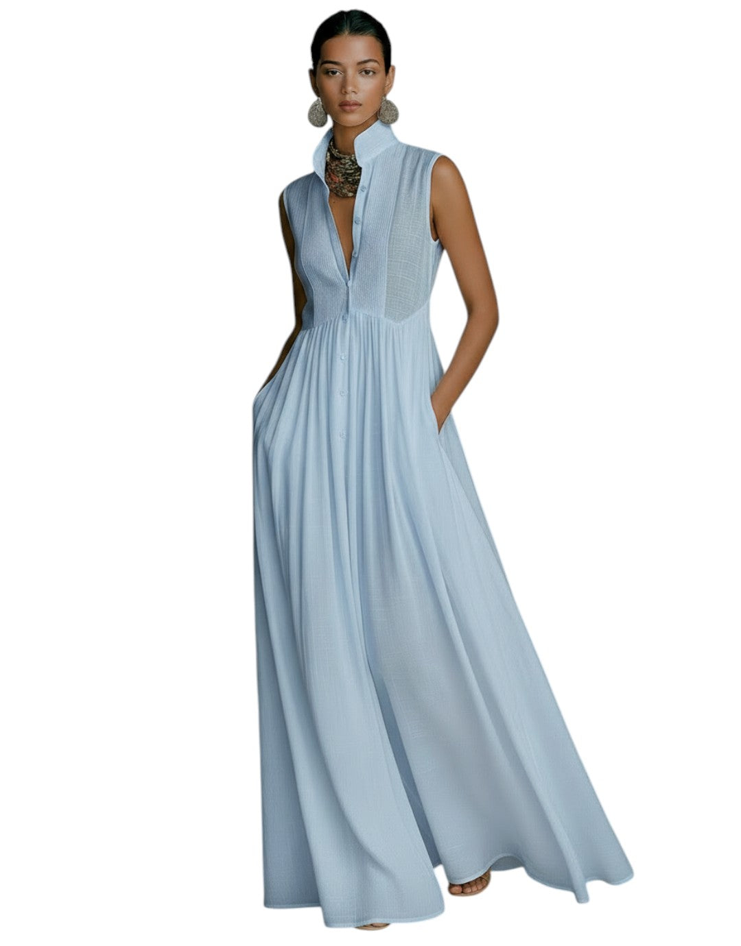 Kiera - Rochie maxi minimalistă
