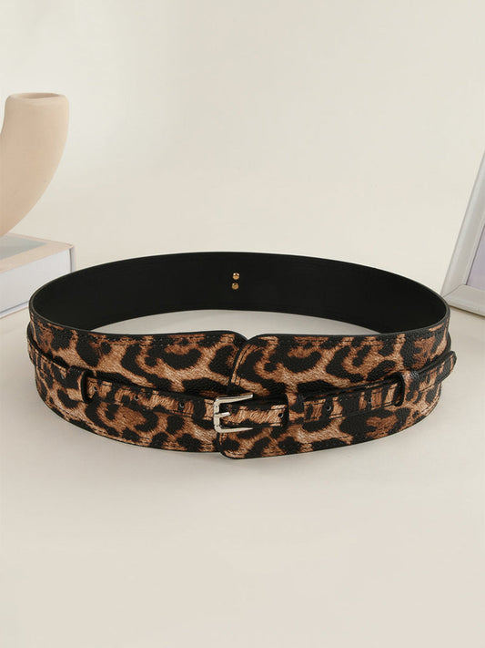 Curea Asimetrică din Piele Ecologică cu Imprimeu Leopard pentru Femei - MDA1699H0I