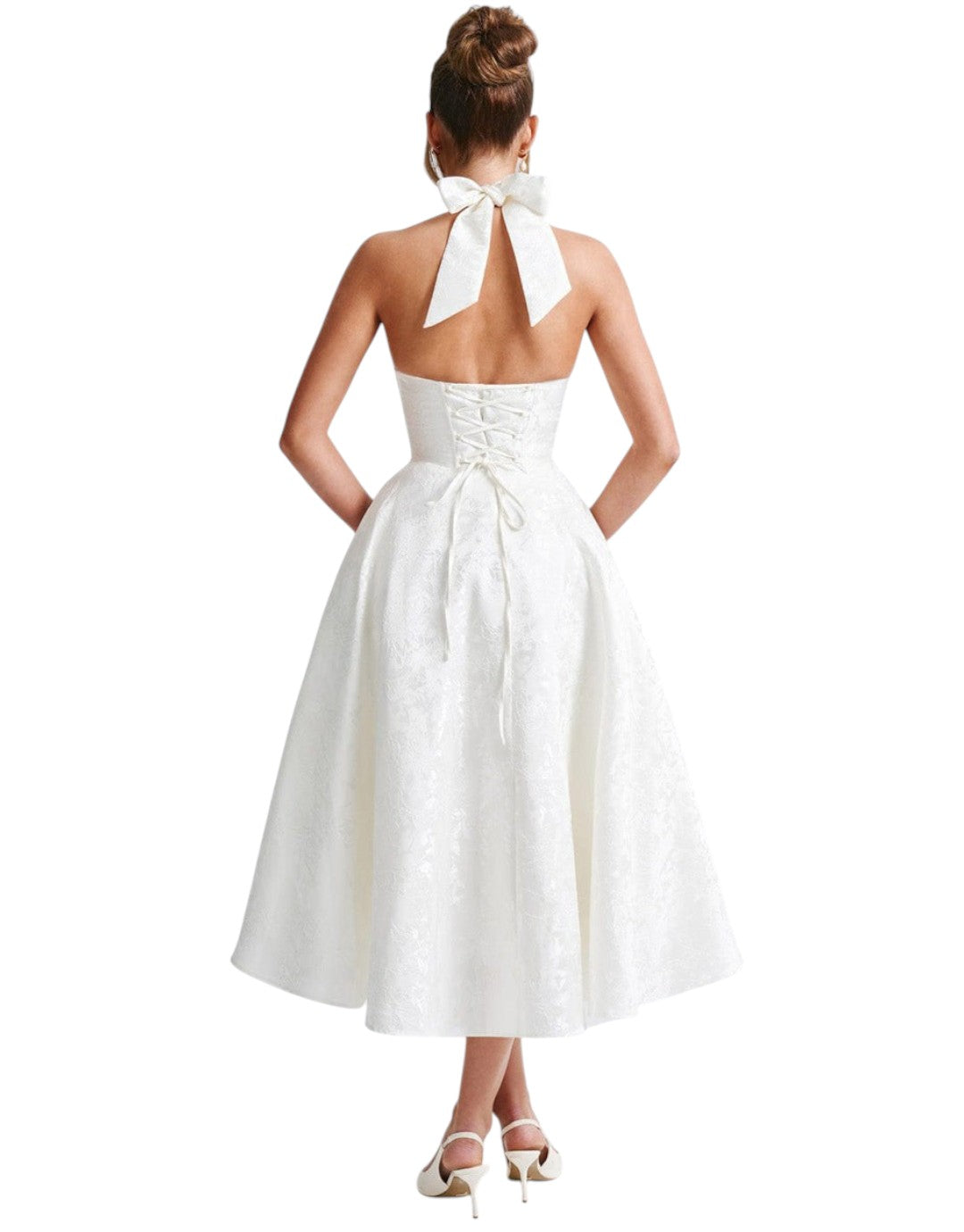 Maya | Rochie Midi Elegantă în Galben Limon