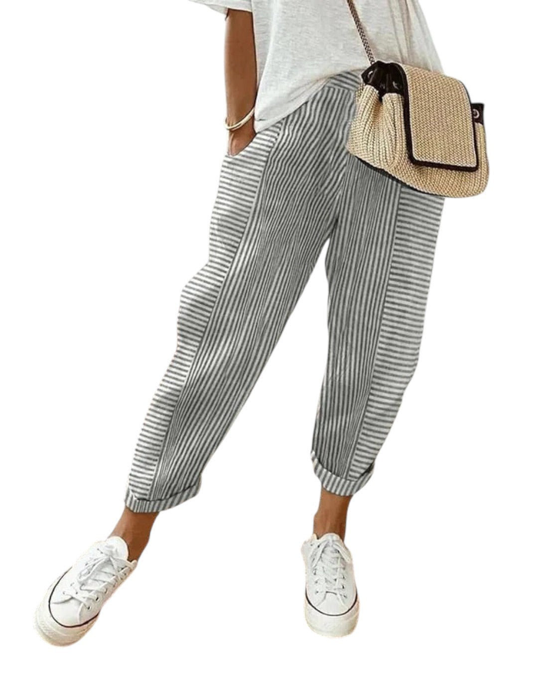 Lumina - Pantaloni eleganți cu dungi